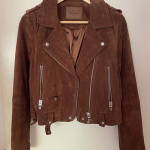 Blank NYC Chocolate Brown Suede Jacket